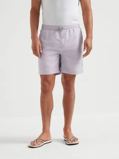 Brunello Cucinelli Swim Shorts With Slip Pockets And Rear Patch Pocket