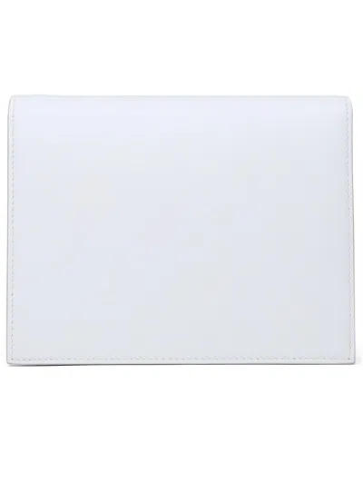 Dolce & Gabbana Quilted Calfskin Leather Crossbody Bag With Adjustable Strap In White