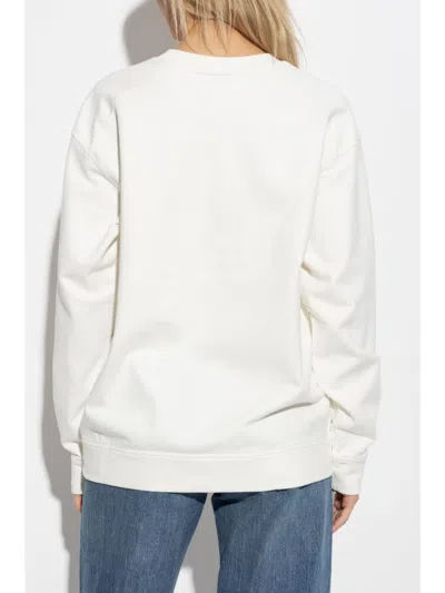 Ganni Off-white Isoli Kittens Drop Shoulder Sweatshirt