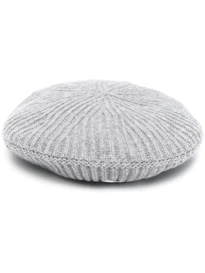 Ganni Wool Blend Ribbed Knitted Hat