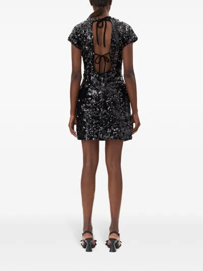 Ganni Sequined Velvet Mini Dress