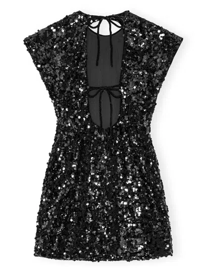 Ganni Sequined Velvet Mini Dress