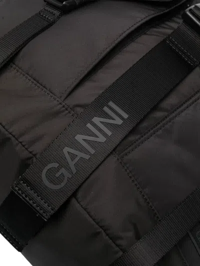 Ganni Backpack In Black Polyester