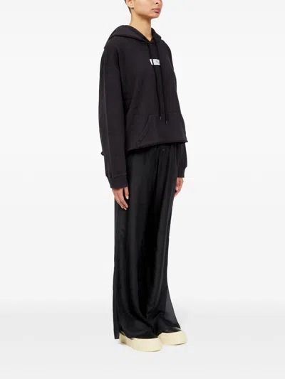 Mm6 Maison Margiela Numbers-patch Hoodie In Blue