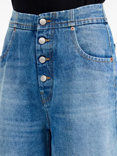 Mm6 Maison Margiela Sky Blue Straight-fit Denim Cotton Jeans