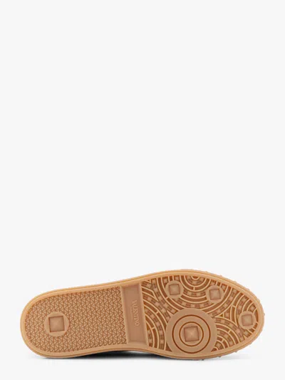 Valentino Garavani Men Upvillage Low Top Sneaker In Split Leather And Calfskin Nappa Leather In Blue