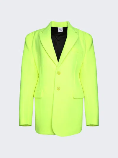 Vetements Fleece Tailored Blazer Jacket In Multi