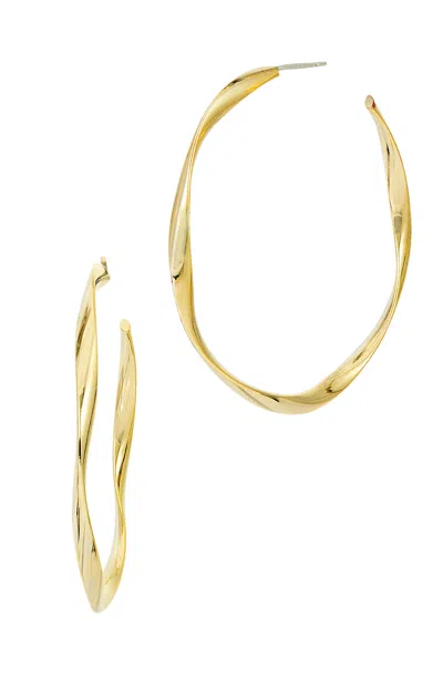Savvy Cie Jewels 2" Thin Fashion Hoop In Yellow