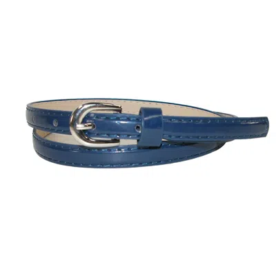 Ctm Women's Skinny Dress Belt In Blue