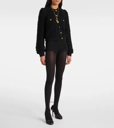 Chloé Button-front Cropped Cardigan In Black