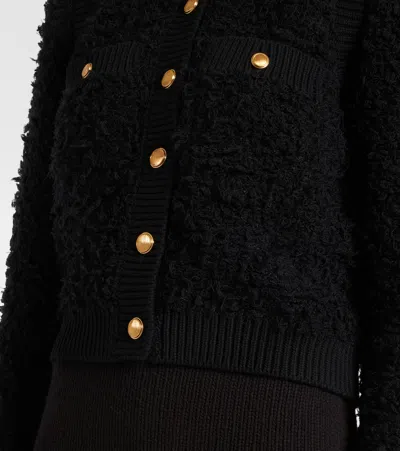 Chloé Button-front Cropped Cardigan In Black