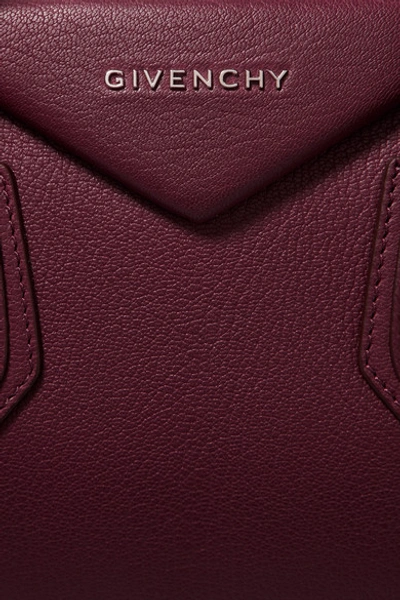 Shop Givenchy Small Antigona Bag In Merlot Textured-leather