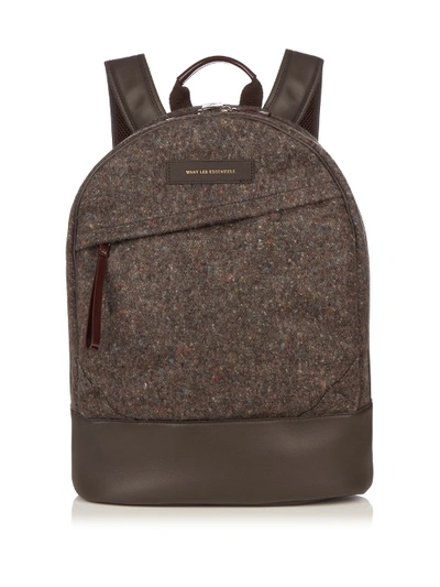 Want Les Essentiels De La Vie Kastrup Flecked-tweed Backpack In Taupe-brown