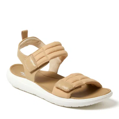 Dearfoams Thea Quarter Strap Sandal In Green