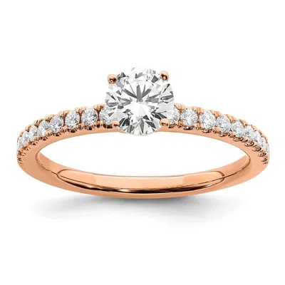 Diamond2deal 14k Gold Lab Grown Diamond Engagement Ring 3/4ct Clarity- Vs Color- G-h In Pink