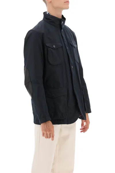 Barbour Blue Cotton Corbridge Jacket With Pockets In Blue