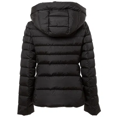 Add Down Jacket With Removable Hood  In Black