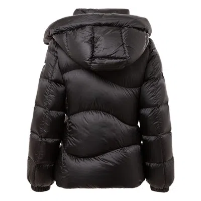 Add Down Jacket With Removable Hood  In Black