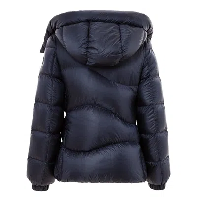 Add Down Jacket With Removable Hood  In Blue