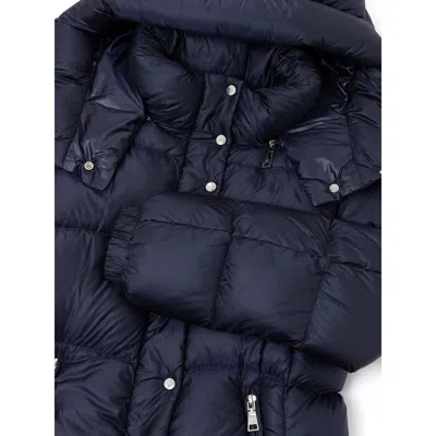 Add Down Jacket With Removable Hood  In Blue