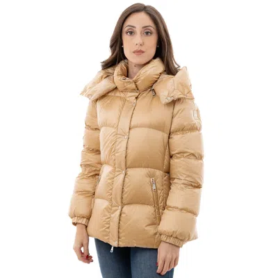 Add Down Jacket With Removable Hood  In Yellow