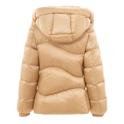 Add Down Jacket With Removable Hood  In Yellow