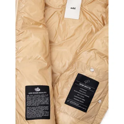Add Down Jacket With Removable Hood  In Yellow