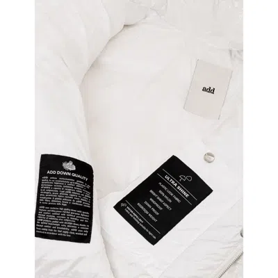 Add Down Jacket With Removable Hood  In White