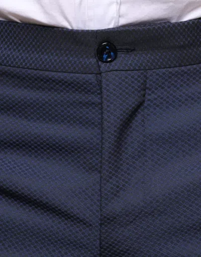 Pre-owned Dolce & Gabbana Blue Polyester Formal Tuxedo Men's Pants ()