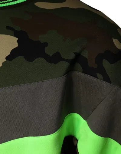 Pre-owned Dolce & Gabbana Multicolor Camouflage Sweatshirt Men's Sweater ()