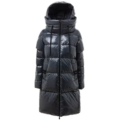 Herno Padded Long Down Jacket With Removable Sleeves  In Blue