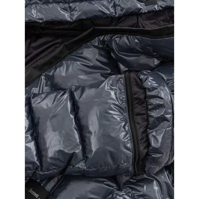 Herno Padded Long Down Jacket With Removable Sleeves  In Blue