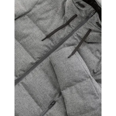 Herno Bomber Jacket In Cashmere, Silk And Ecoage In Gray