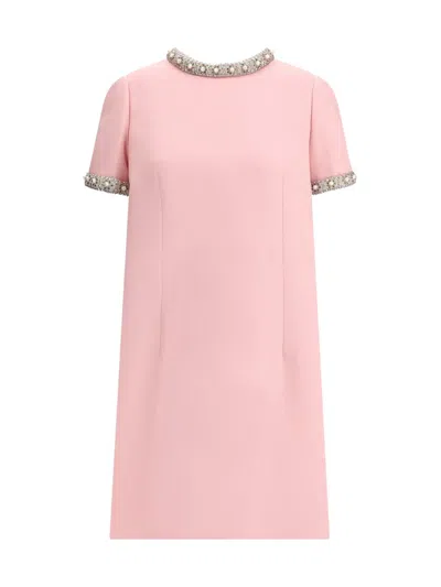 Valentino Pink Jeweled Mini Dress