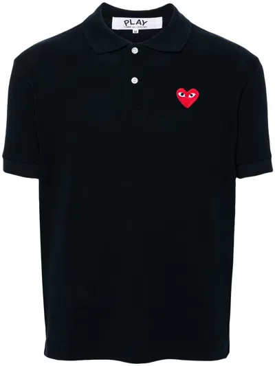 Comme Des Garçons Play Man Polo Shirt Black Size S Cotton