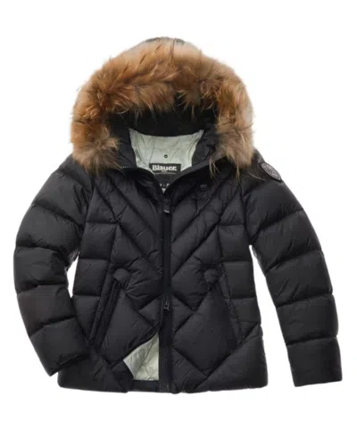 Blauer Usa Jacket In Nero/celeste