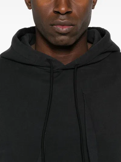 Mm6 Maison Margiela Felpa Con Cappuccio In Jersey Di Cotone Pieghettato