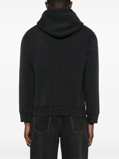 Mm6 Maison Margiela Felpa Con Cappuccio In Jersey Di Cotone Pieghettato
