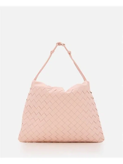 Bottega Veneta Medium Dustbag Intrecciato Leather Shoulder Bag In Pink