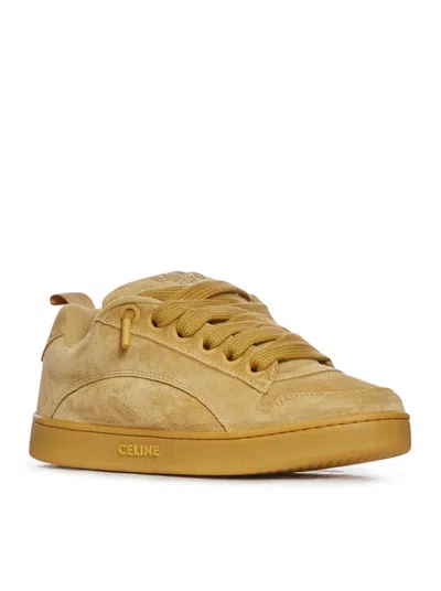 Celine Laced Sneakers In Brown