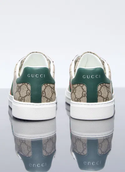 Gucci Ace Gg Supreme Bees Sneakers In Cream