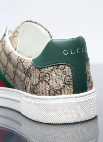 Gucci Ace Gg Supreme Bees Sneakers In Cream