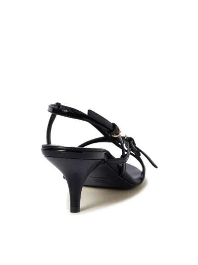 Miu Miu Miumiu Women Patent Leather Sandals With Buckles In Black