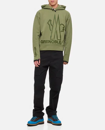 Moncler Grenoble Men Hoodie Sweatshirt In Green