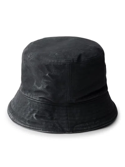 Prada Men Cotton Bucket Hat In Black