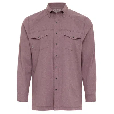 Gameguard Men's Pearl Snap Shirt In Maroon In Multi