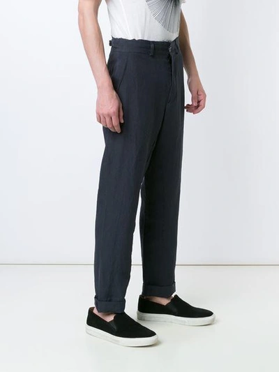 Shop Damir Doma Cropped Trousers - Blue