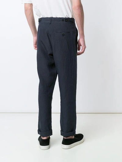 Shop Damir Doma Cropped Trousers - Blue