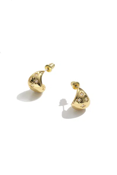 Classicharms Sparkling Star Drop Shape Studs In Silver