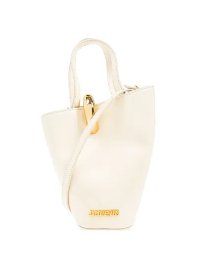 Jacquemus Womens Light Ivory Le Petit Bambola Small Leather Top-handle Bag In White